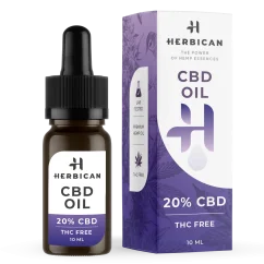 Herbican olej CBD bez THC, 20%, 10 ml
