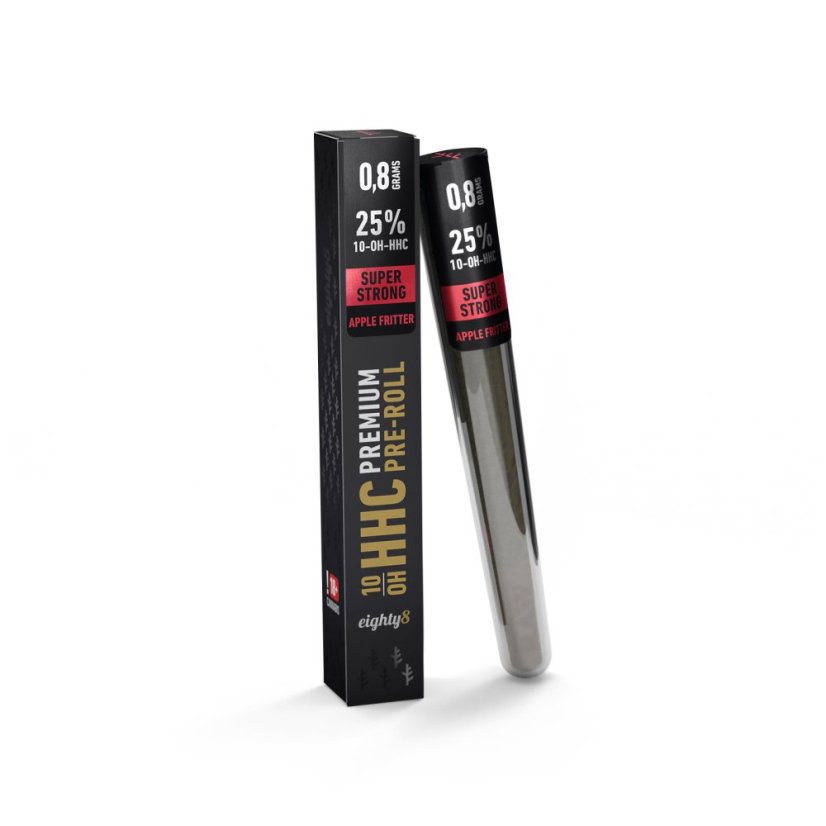 Eighty8 10-OH-HHC Preroll Super Strong Apple Fritter, 25 % 10-OH-HHC, 0,8 g Eighty8 10-OH-HHC Preroll Super Strong Apple Fritter, 25 % 10-OH-HHC, 0,8 g