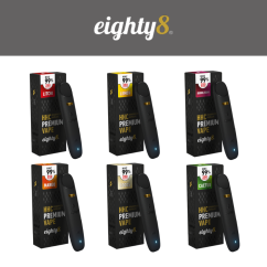 Eighty8 HHC Vapes, 99 % HHC, All in One Set, 6 flavours x 0,5 ml