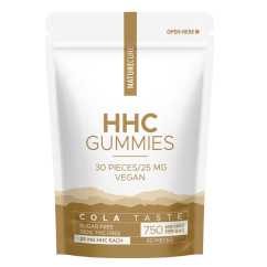 Nature cure HHC oursons gommeux VEGAN sans sucre, 750 mg (30 pcs x 25 mg), 150 g