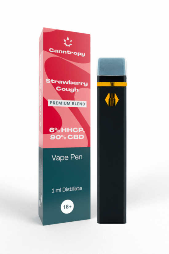 Canntropy Blend Vape Pen Strawberry Cough, HHCP 6 %, CBD 90 %, 1 ml Canntropy Blend Vape Pen Strawberry Cough, HHCP 6 %, CBD 90 %, 1 ml