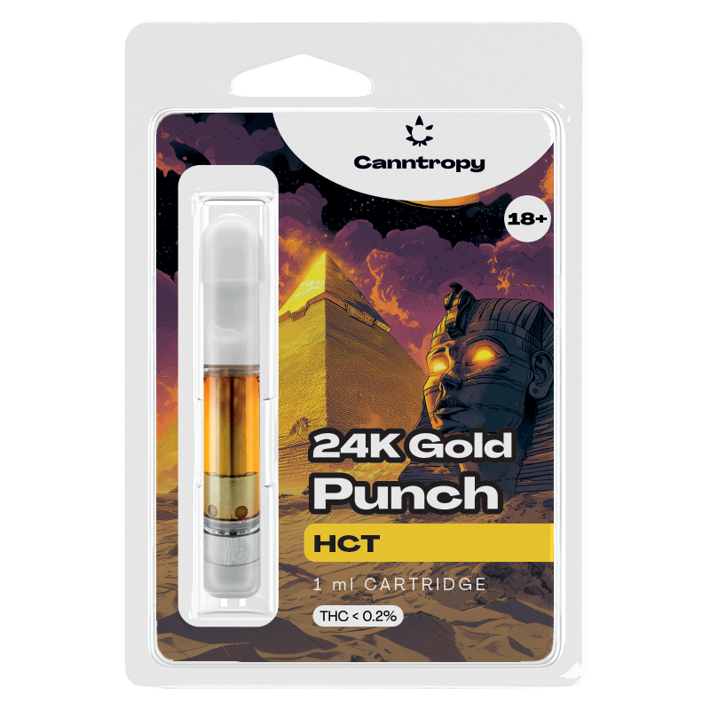 Canntropy HCT Cartridge 24K Gold Punch,  HCT 10 %, 1 ml
