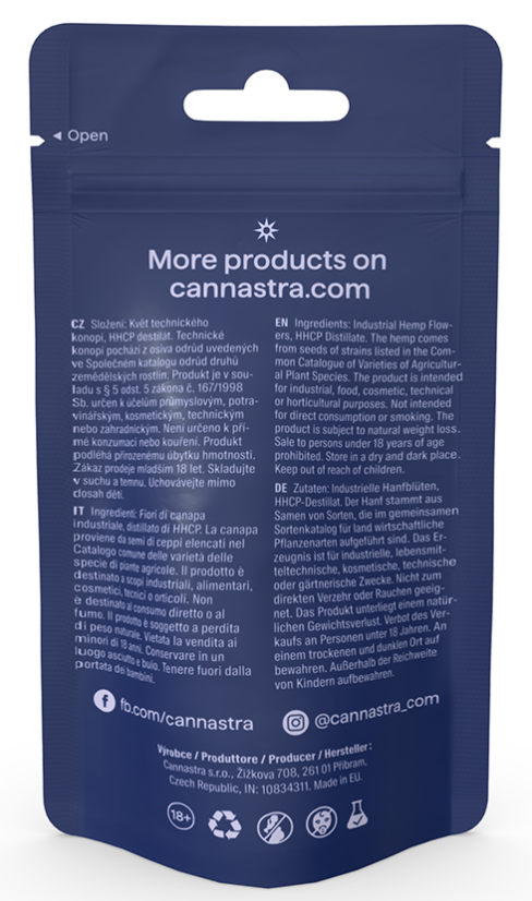 Cannastra HHCP Flower Dark Energy (Girl Scout Cookies) - HHCP 9%, 1 g - 100 g