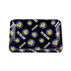 The Bulldog Original Metal Rolling Tray Pattern, pieni, 18 cm x 12,5 cm x 1,5 cm