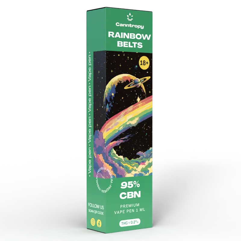 Canntropy CBN Vape Pen Rainbow Belts, 95 % CBN, 1ml