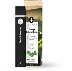 Hemnia Premium Functional CBDP und CBN Vape Pen Tiefenentspannung - 5 % CBDP, 90 % CBN, Kava, Baldrian, Zitronenmelisse, 1ml
