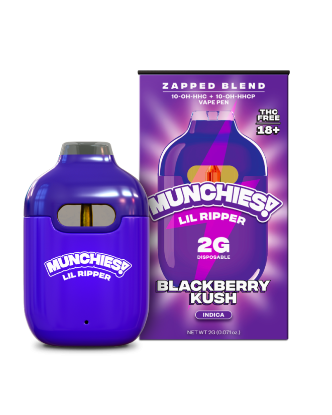 Delta Munchies 10-OH-HHC/10-OH-HHCP Lil Ripper Vape Pen Blackberry Kush, 2 g