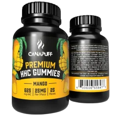 CanaPuff HHC Gummies Mango, 20 τεμάχια x 25 mg, 500 mg, 70 g