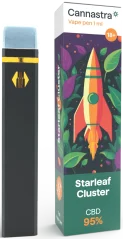 Cannastra CBD engångsvapepenna Starleaf Cluster, CBD 95 %, 1 ml