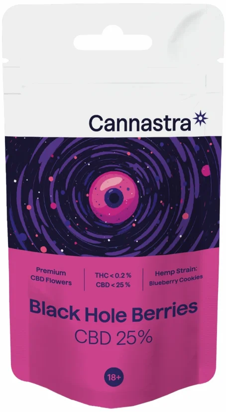 Cannastra CBD Cvetovi Black Hole Berries, CBD 25 %, 1 g - 100 g