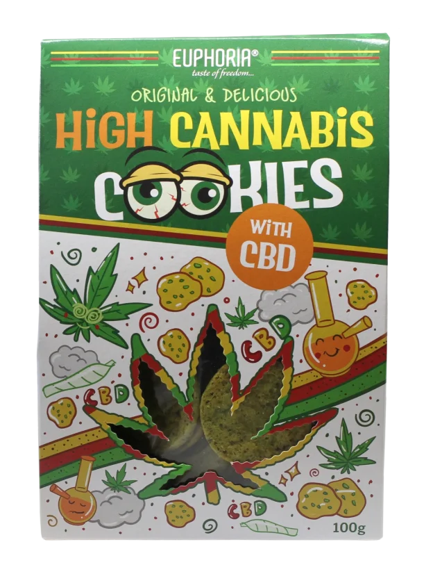 Euphoria Cereal cookies s CBD a konopou, 100 g