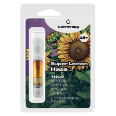 Canntropy THCV kasetė Super Lemon Haze - 20 % THCV, 60 % CBG, 20 % CBN, 1 ml