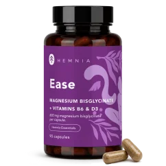 Hemnia Ease, Magnesium bisglycinate, vitamin D3 and B6, 90 Capsules