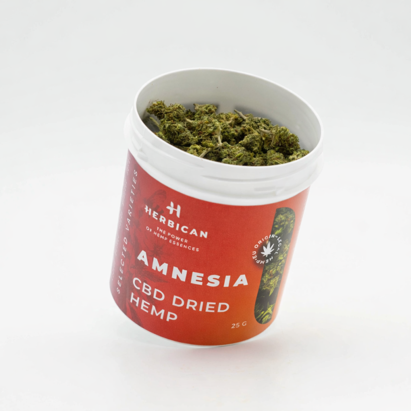 Herbican CBD Hemp Flower Amnesia, 5 g - 100 g