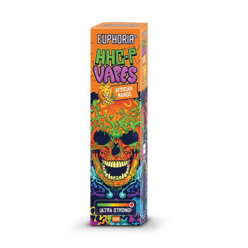Euphoria HHCP jednorazové vape pero African Mango, 93% HHCP, 2 ml