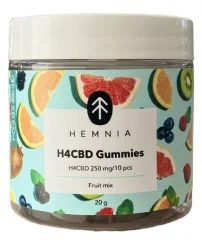 Hemnia H4CBD Gummies Fruit Mix, 250 mg H4CBD, 10 pcs x 25 mg, 20 g