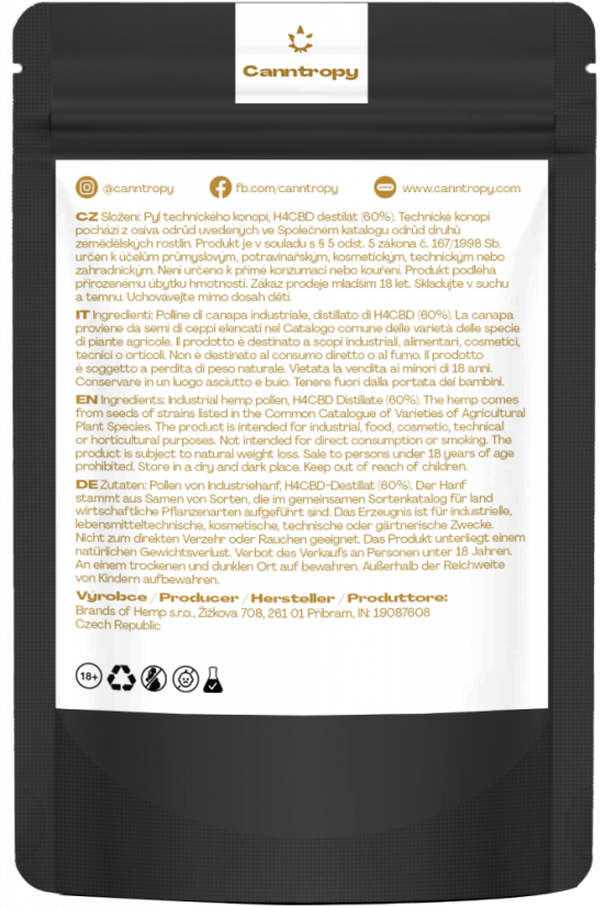 Canntropy H4CBD Hash 60 %, 1 g - 100 g
