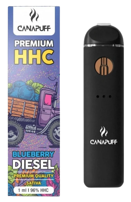 CanaPuff Vape pen BLUEBERRY DIESEL 96% HHC, 1ml