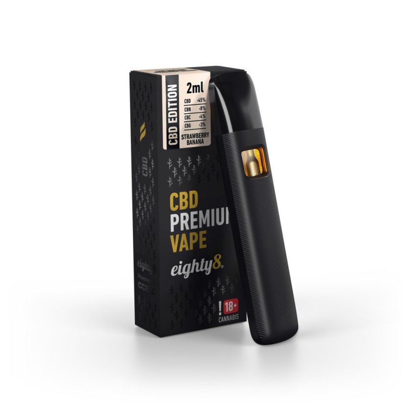 Eighty8 CBD Vape Morango e Banana, 92 % CBD, 2 ml Eighty8 CBD Vape Morango e Banana, 92 % CBD, 2 ml