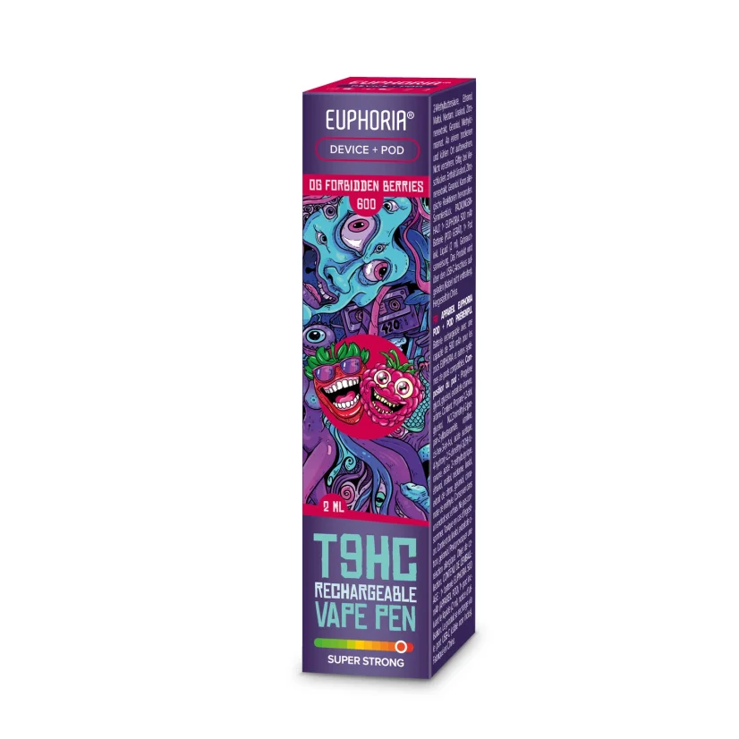 Euphoria T9HC STARTER KIT (Device + Pod) OG Forbidden Berries, 2 ml
