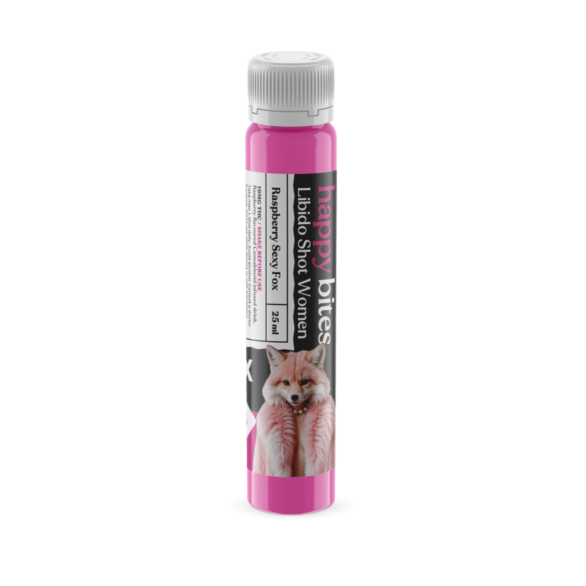 Happy Bites THC+ Shot Malina Sexy Fox (Libido), 10 mg, 25 ml