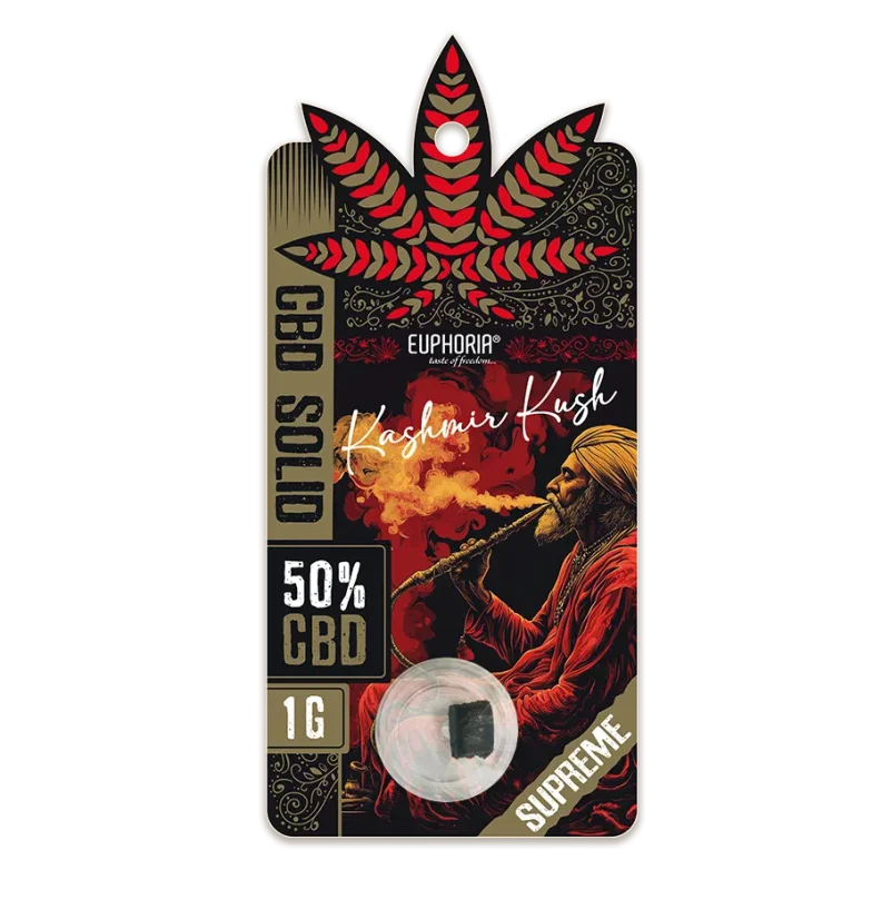 Euphoria CBD kietas hašas Kašmyro Kušas, CBD 50 %, 1 g