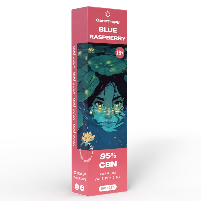 Canntropy CBN Vape Pen Modrá malina, 95 % CBN, 1 ml