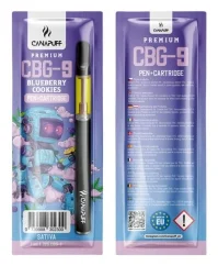 CanaPuff CBG9 Pen + Cartridge Blueberry Cookie, CBG9 79 %, 1 ml