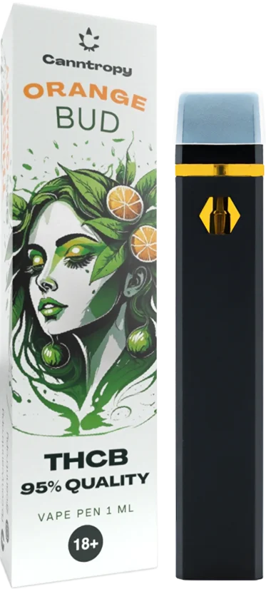 Canntropy THCB enkratno vape pero Orange Bud, kakovost THCB 95 %, 1 ml