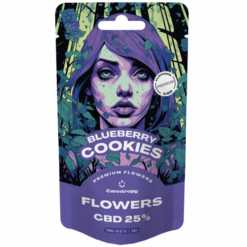 Canntropy CBD-blommor Blåbärskakor, CBD 25 %, 1 g - 100 g