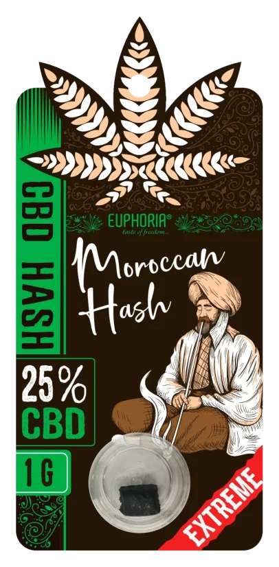 Euphoria CBD Hash Moroccan 25% CBD, 1 g