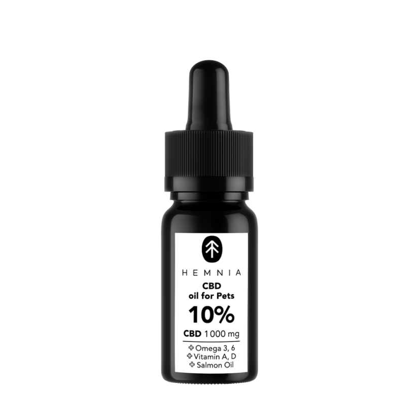 Hemnia CBD i laxolja för djur - 10% CBD, 1000 mg, 10 ml