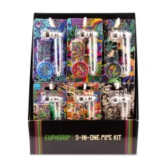 Euphoria 3-IN-ONE Pipa in metallo, design casuale