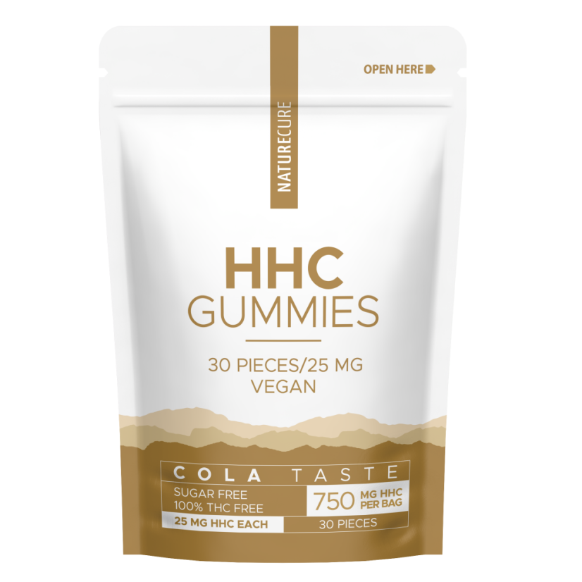 Nature cure HHC oursons gommeux VEGAN sans sucre, 750 mg (30 pcs x 25 mg), 150 g