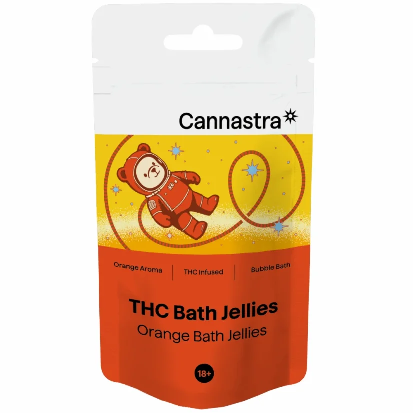 Cannastra THC+ Astro Bears Orange Bath Jellies, 30 gab. x 5 mg, 150 g