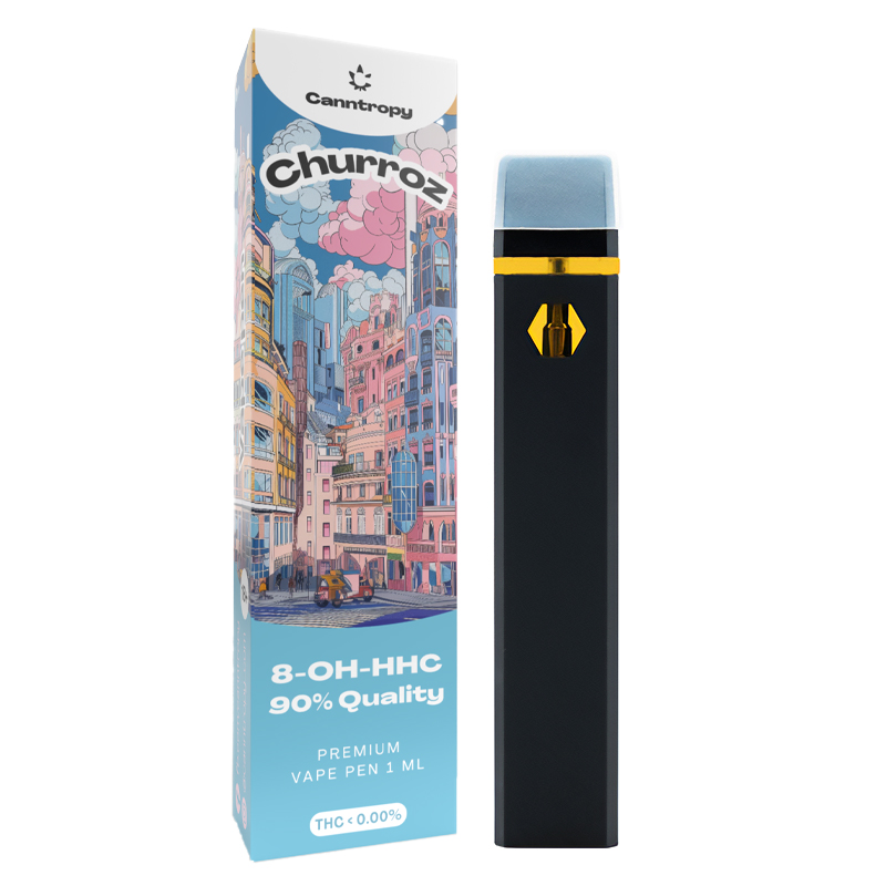 Canntropy 8-OH-HHC vape pero Churroz, 8-OH-HHC 90 % čistosti, 1 ml
