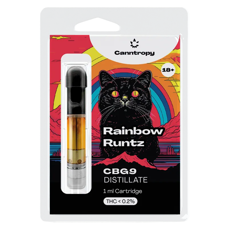 Canntropy Náplň CBG9 Rainbow Runtz, CBG9 85% kvalita, 1 ml