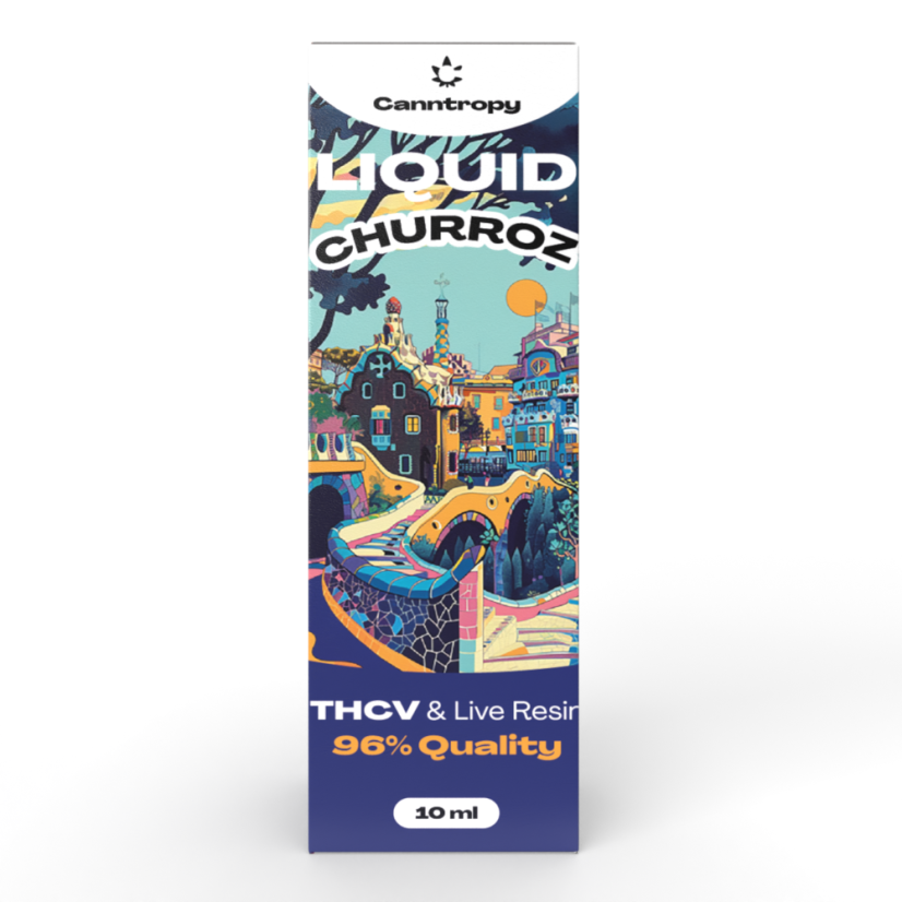 Canntropy THCV Liquid Churroz live resin terpenes, THCV 96% quality, 10 ml