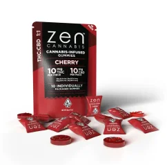 Zen CBD THC+ Gummies Kirsche, 10 Stück, 200 mg