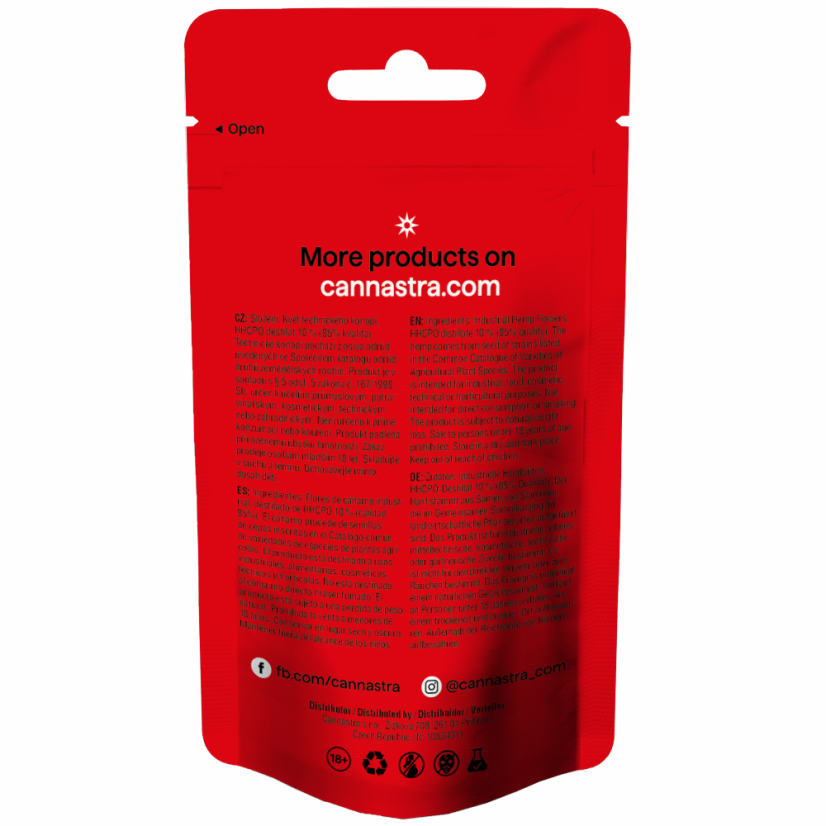 Cannastra HHCPO Cvetlične vrvice limone, kakovost HHCPO 85%, 1g - 100g