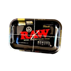 RAW – Black Medium Metal Rolling Tray