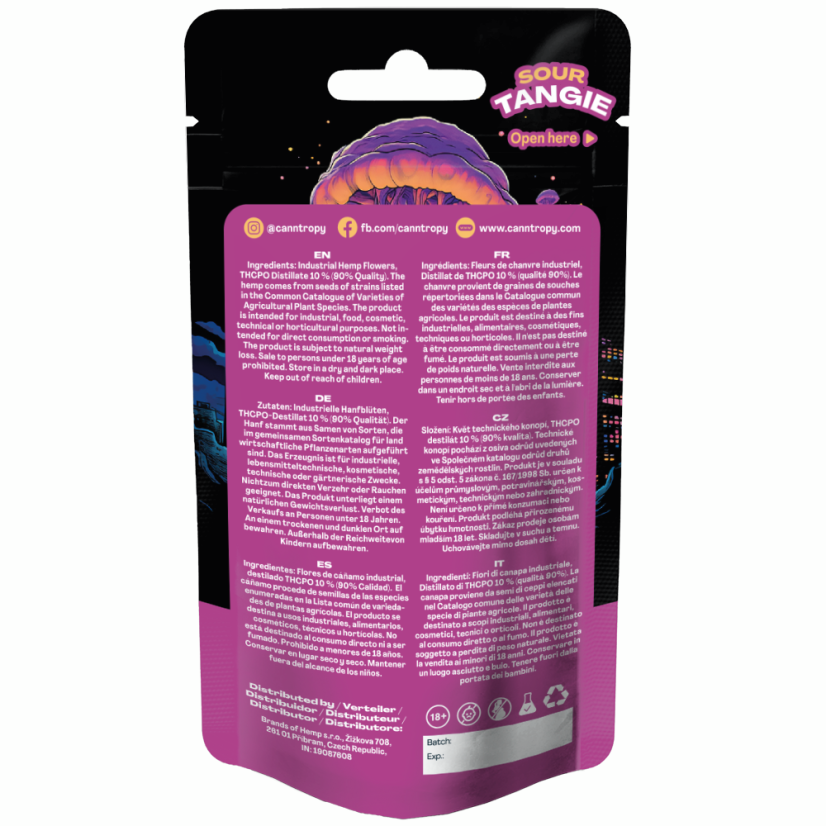 Canntropy THCPO Flower Sour Tangie, jakość THCPO 90%, 1g - 100g