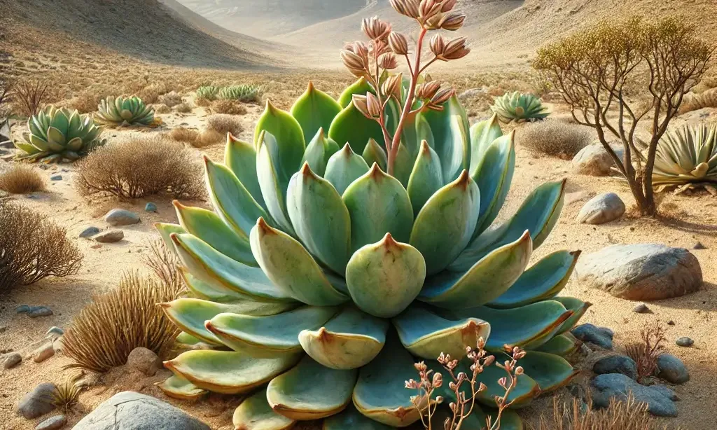 Rastlina Kanna (Sceletium tortuosum) je sočna in raste v svojem naravnem okolju, in sicer v Južni Afriki, kjer so okoli nje grmičasti ravniki in skalnata pobočja.