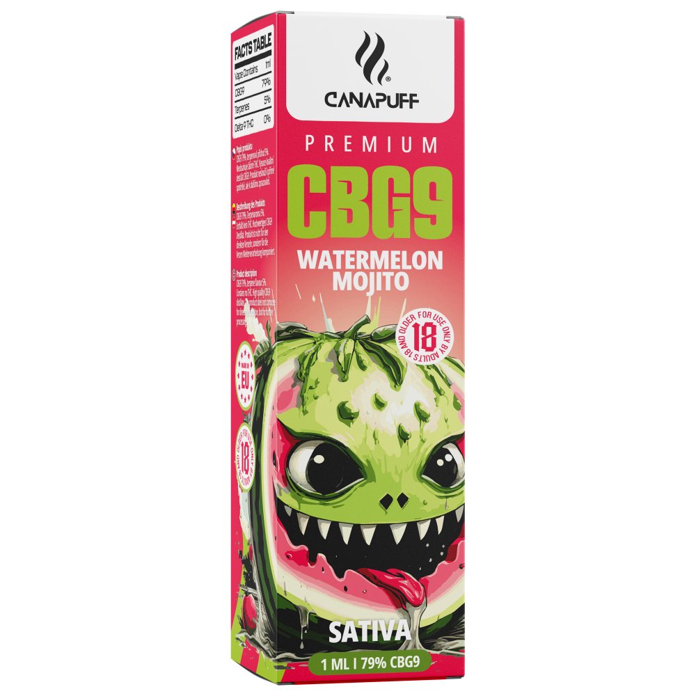 CanaPuff Watermelon Mojito, 79% CBG9, 1 ml