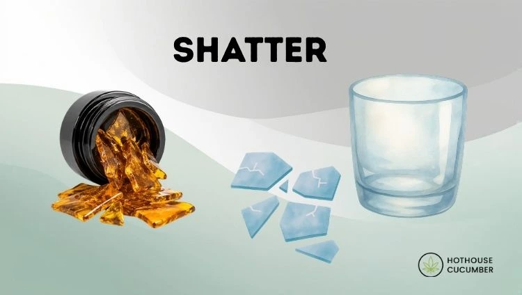 A picture of shatter, glass and broken glass to illustrate the consistency